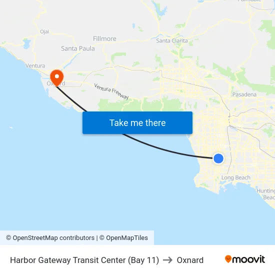 Harbor Gateway Transit Center (Bay 11) to Oxnard map