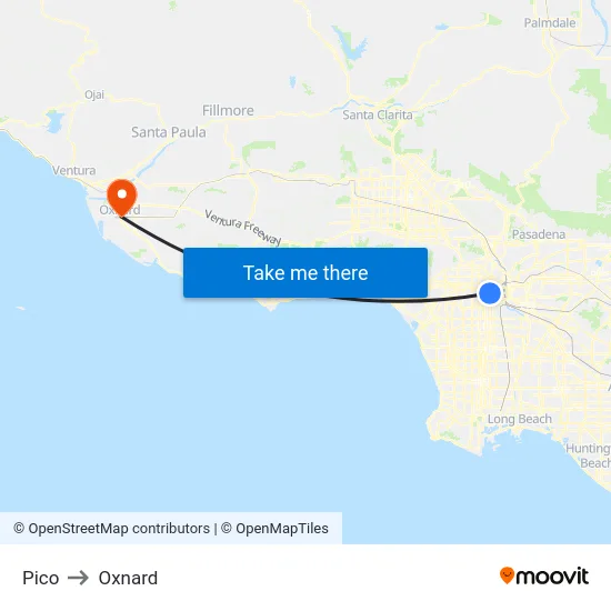 Pico to Oxnard map