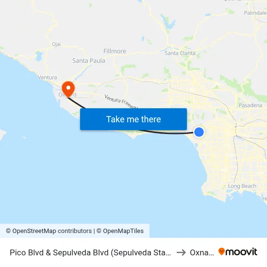 Pico Blvd & Sepulveda Blvd (Sepulveda Station) to Oxnard map