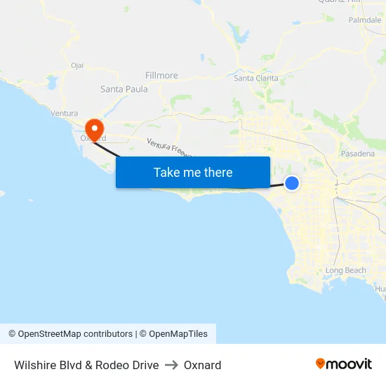 Wilshire Blvd & Rodeo Drive to Oxnard map