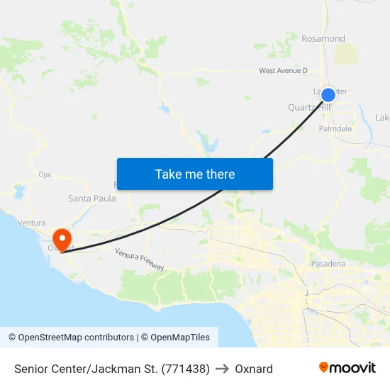 Senior Center/Jackman St. (771438) to Oxnard map