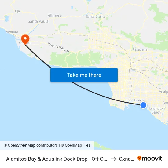 Alamitos Bay & Aqualink Dock Drop - Off Only to Oxnard map