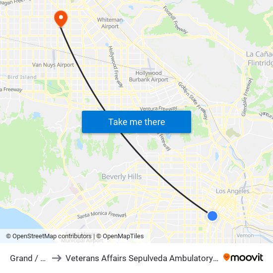 Grand / 23rd to Veterans Affairs Sepulveda Ambulatory Care Center map