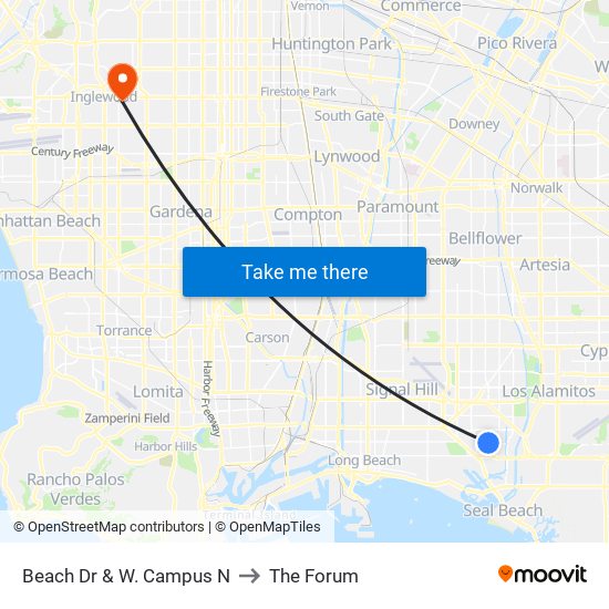 Beach Dr & W. Campus N to The Forum map