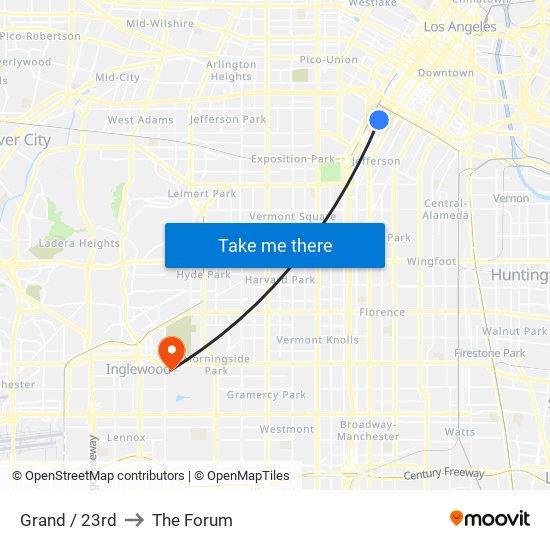 Grand / 23rd to The Forum map