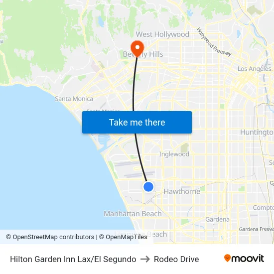Hilton Garden Inn Lax/El Segundo to Rodeo Drive map