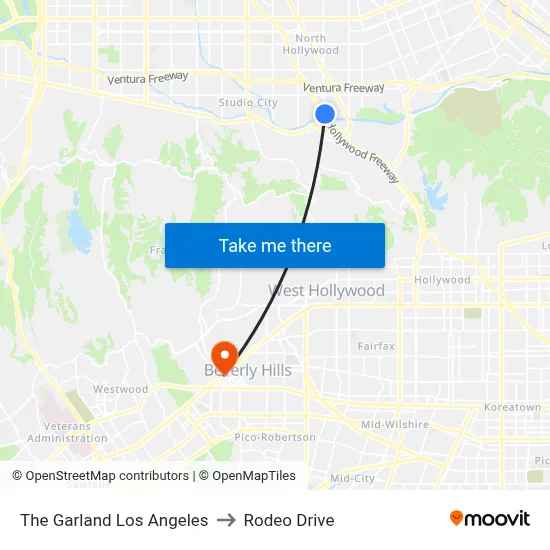 The Garland Los Angeles to Rodeo Drive map