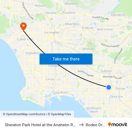 Sheraton Park Hotel At The Anaheim Resort to Rodeo Drive map
