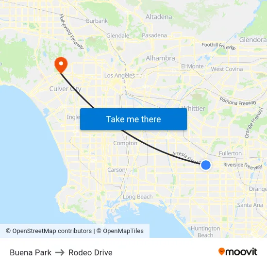 Buena Park to Rodeo Drive map