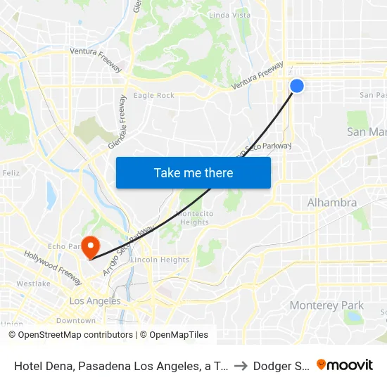 Hotel Dena, Pasadena Los Angeles, a Tribute Portfolio Hotel to Dodger Stadium map