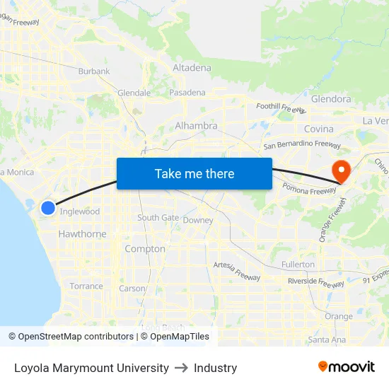 Loyola Marymount University to Industry map
