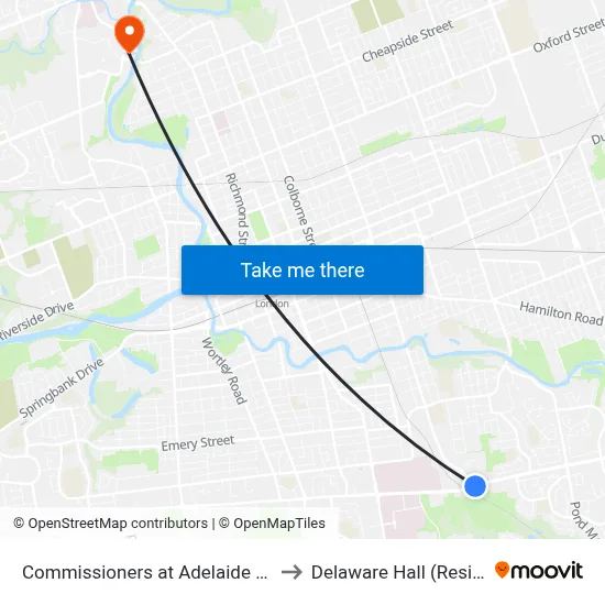 Commissioners at Adelaide Eb - #445 to Delaware Hall (Residence) map