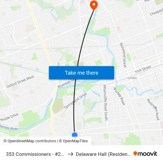 353 Commissioners - #2463 to Delaware Hall (Residence) map