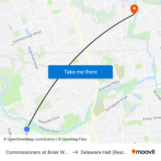 Commissioners at Boler Wb - #448 to Delaware Hall (Residence) map