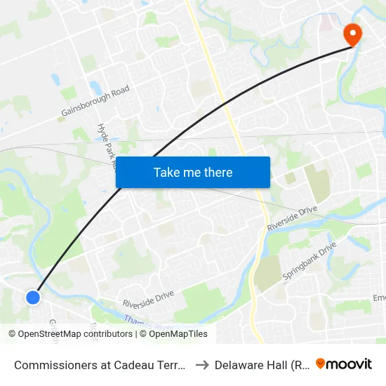 Commissioners at Cadeau Terrace 1 Wb - #2531 to Delaware Hall (Residence) map