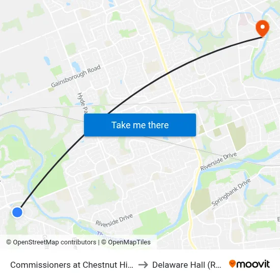 Commissioners at Chestnut Hill 1 Sb - #2533 to Delaware Hall (Residence) map