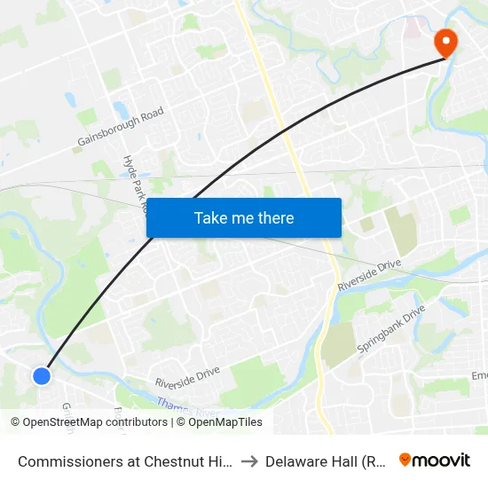Commissioners at Chestnut Hill 2 Sb - #2534 to Delaware Hall (Residence) map