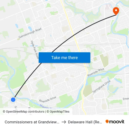 Commissioners at Grandview Eb - #2535 to Delaware Hall (Residence) map