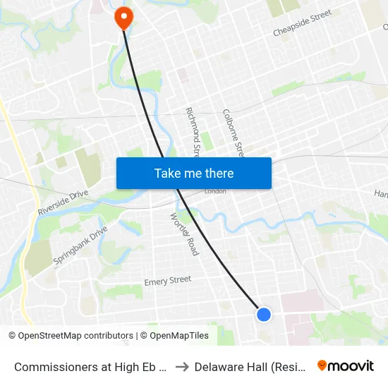 Commissioners at High Eb - #2804 to Delaware Hall (Residence) map