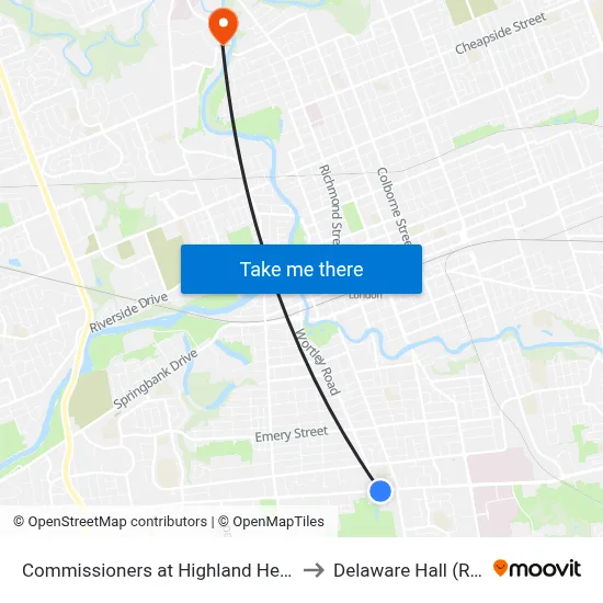 Commissioners at Highland Heights Eb - #2806 to Delaware Hall (Residence) map