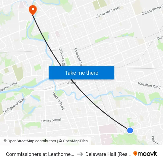 Commissioners at Leathorne Wb - #465 to Delaware Hall (Residence) map