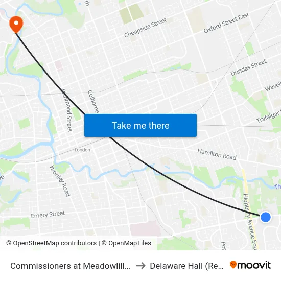 Commissioners at Meadowlilly Eb - #2215 to Delaware Hall (Residence) map