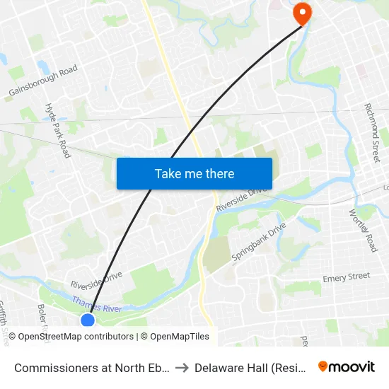 Commissioners at North Eb - #471 to Delaware Hall (Residence) map