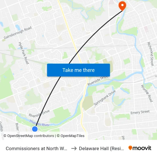 Commissioners at North Wb - #472 to Delaware Hall (Residence) map