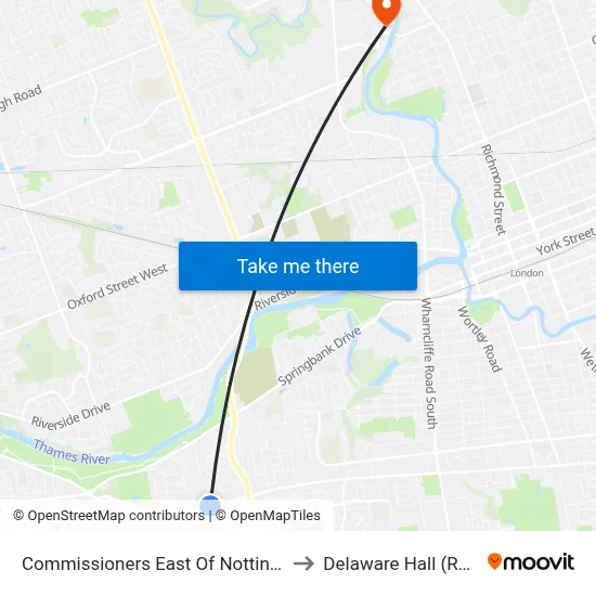 Commissioners East Of Nottinghill Eb - #474 to Delaware Hall (Residence) map