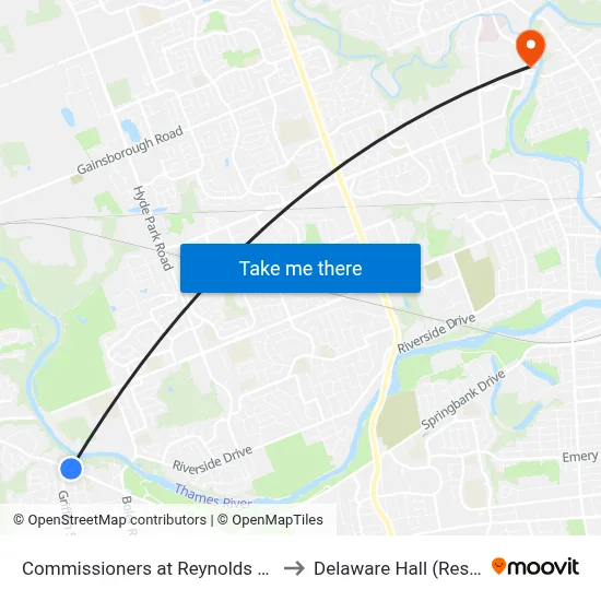 Commissioners at Reynolds Sb - #2538 to Delaware Hall (Residence) map