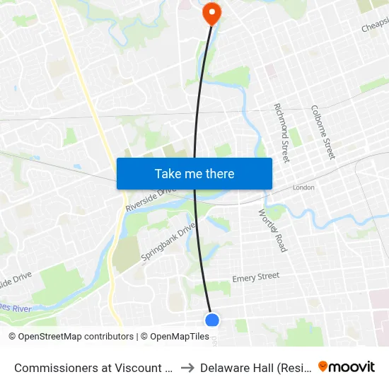 Commissioners at Viscount Eb - #483 to Delaware Hall (Residence) map