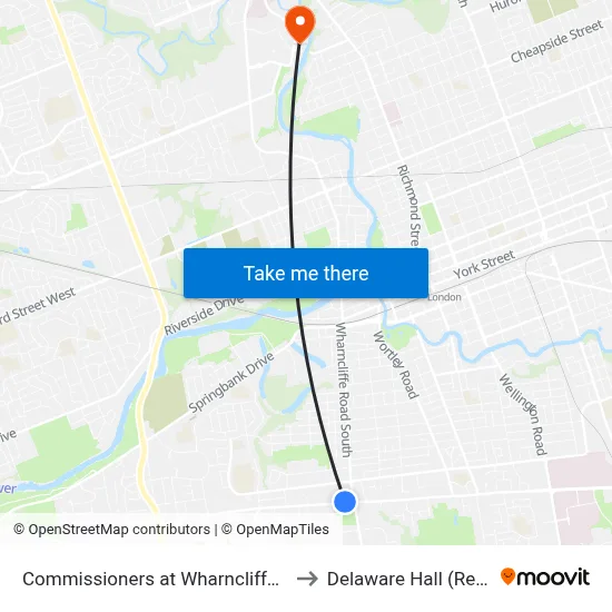 Commissioners at Wharncliffe Wb - #2814 to Delaware Hall (Residence) map