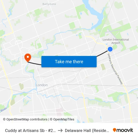 Cuddy at Artisans Sb - #2394 to Delaware Hall (Residence) map