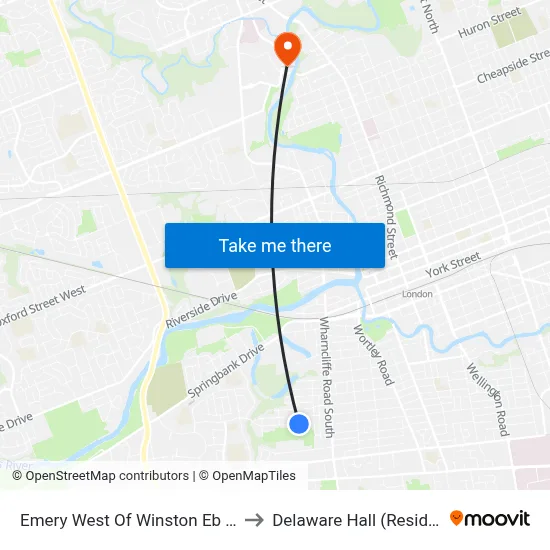 Emery West Of Winston Eb - #649 to Delaware Hall (Residence) map