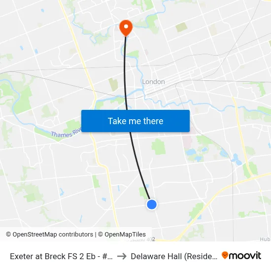 Exeter at Breck FS 2 Eb - #2820 to Delaware Hall (Residence) map