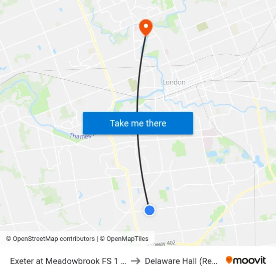 Exeter at Meadowbrook FS 1 Eb - #2825 to Delaware Hall (Residence) map