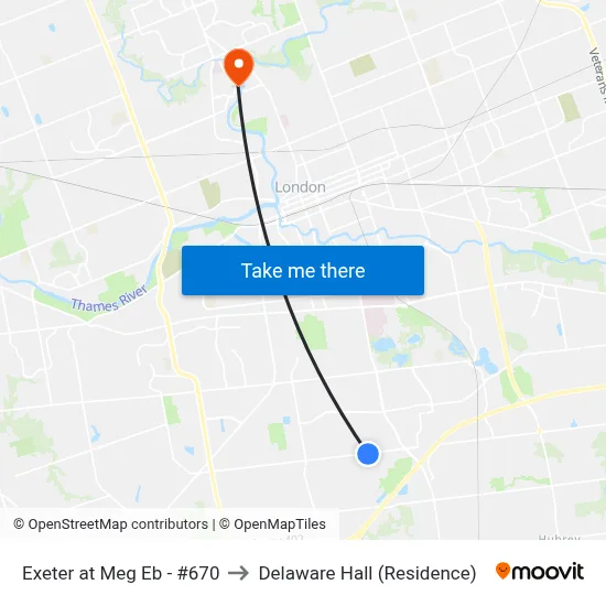 Exeter at Meg Eb - #670 to Delaware Hall (Residence) map