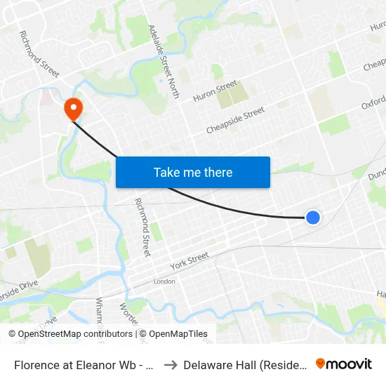 Florence at Eleanor Wb - #739 to Delaware Hall (Residence) map