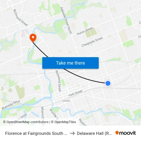 Florence at Fairgrounds South Gate Eb - #740 to Delaware Hall (Residence) map
