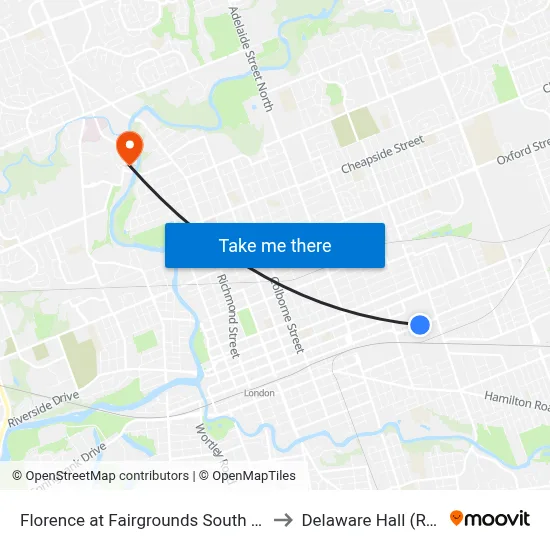 Florence at Fairgrounds South Gate Wb - #741 to Delaware Hall (Residence) map