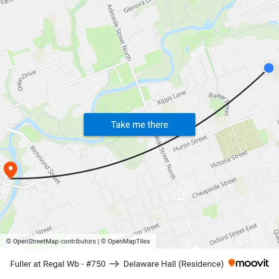 Fuller at Regal Wb - #750 to Delaware Hall (Residence) map