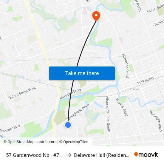 57 Gardenwood Nb - #767 to Delaware Hall (Residence) map