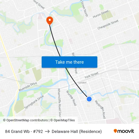 84 Grand Wb - #792 to Delaware Hall (Residence) map