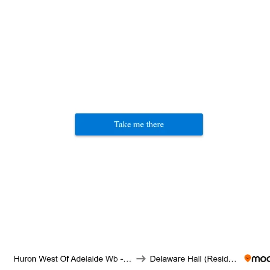 Huron West Of Adelaide Wb - #997 to Delaware Hall (Residence) map