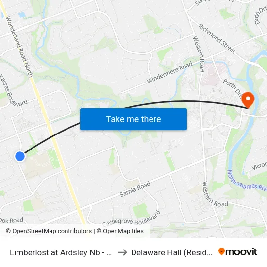 Limberlost at Ardsley Nb - #1118 to Delaware Hall (Residence) map