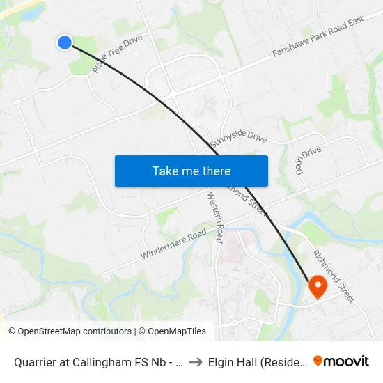 Quarrier at Callingham FS Nb - #2865 to Elgin Hall (Residence) map