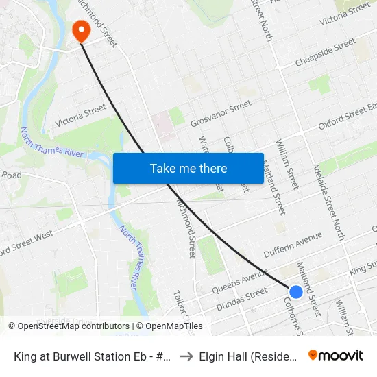King at Burwell Station Eb - #2977 to Elgin Hall (Residence) map