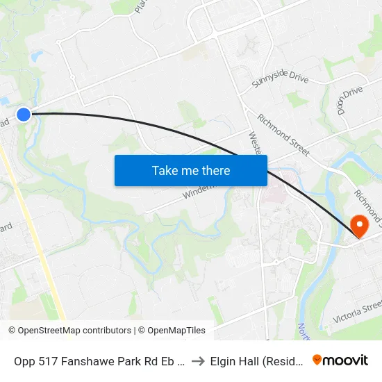 Opp 517 Fanshawe Park Rd Eb - #2979 to Elgin Hall (Residence) map