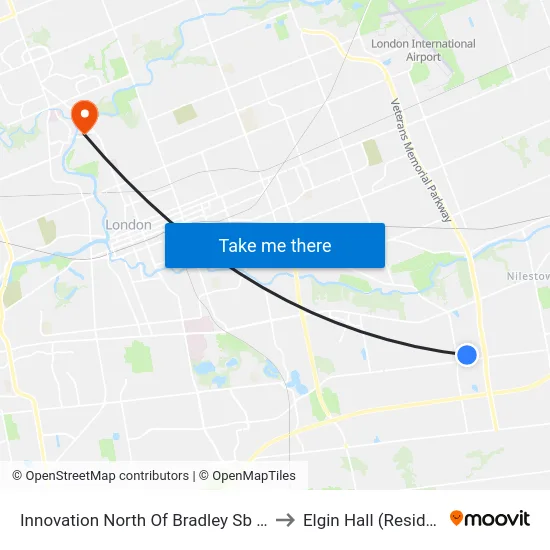 Innovation North Of Bradley Sb - #2990 to Elgin Hall (Residence) map
