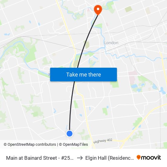 Main at Bainard Street - #2504 to Elgin Hall (Residence) map